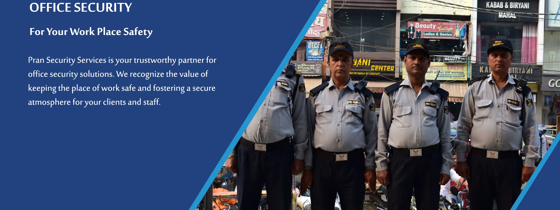Professional security guards protecting corporate and commercial premises